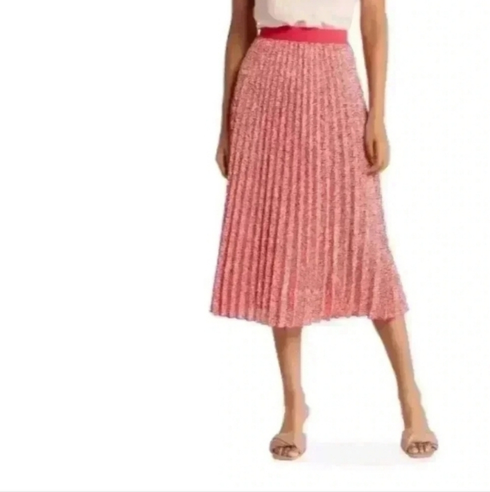 Vince Camuto Coral Pleated Midi Skirt